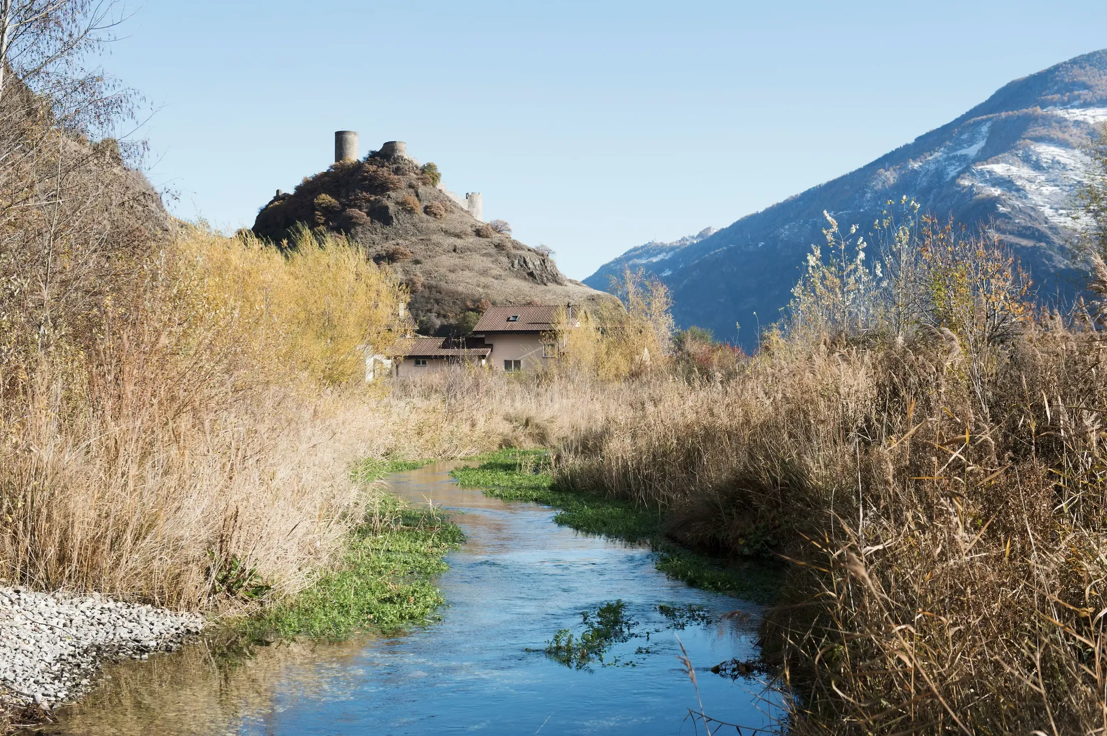 Der Canal de Gru im Rhonetal 