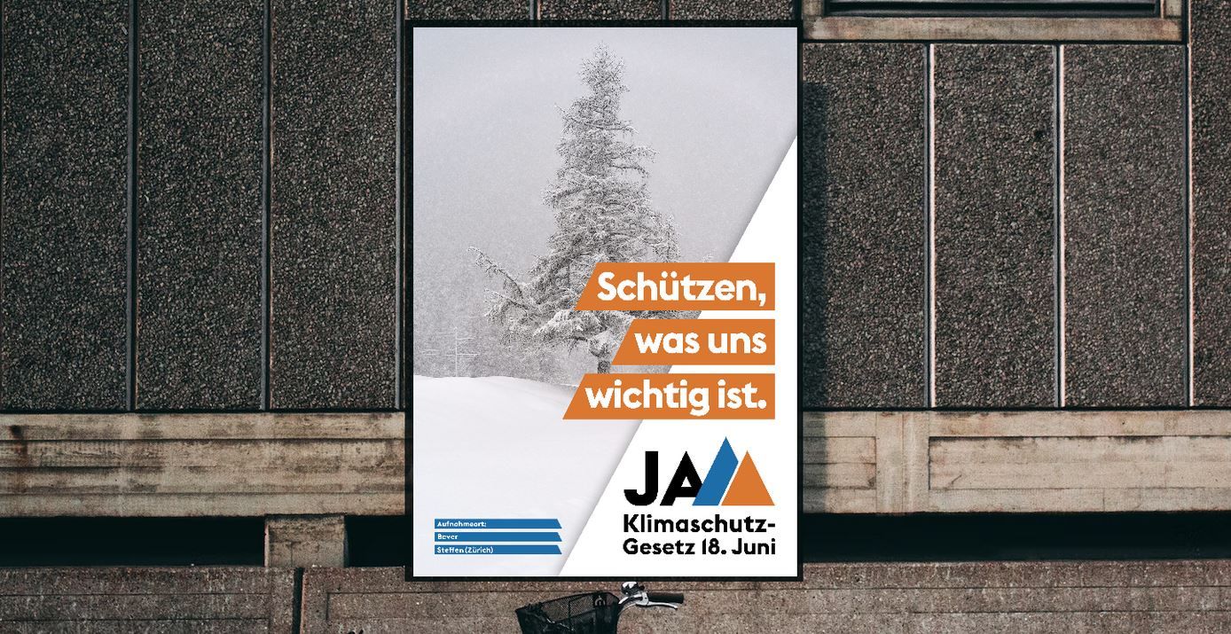 Abstimmungsplakat zum Klimaschutzgesetz