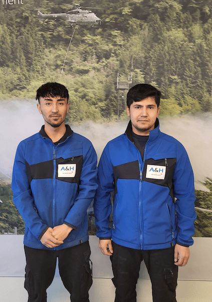 Auszubildende Javad Mohammadi (li.) und Homayun Sherzad	