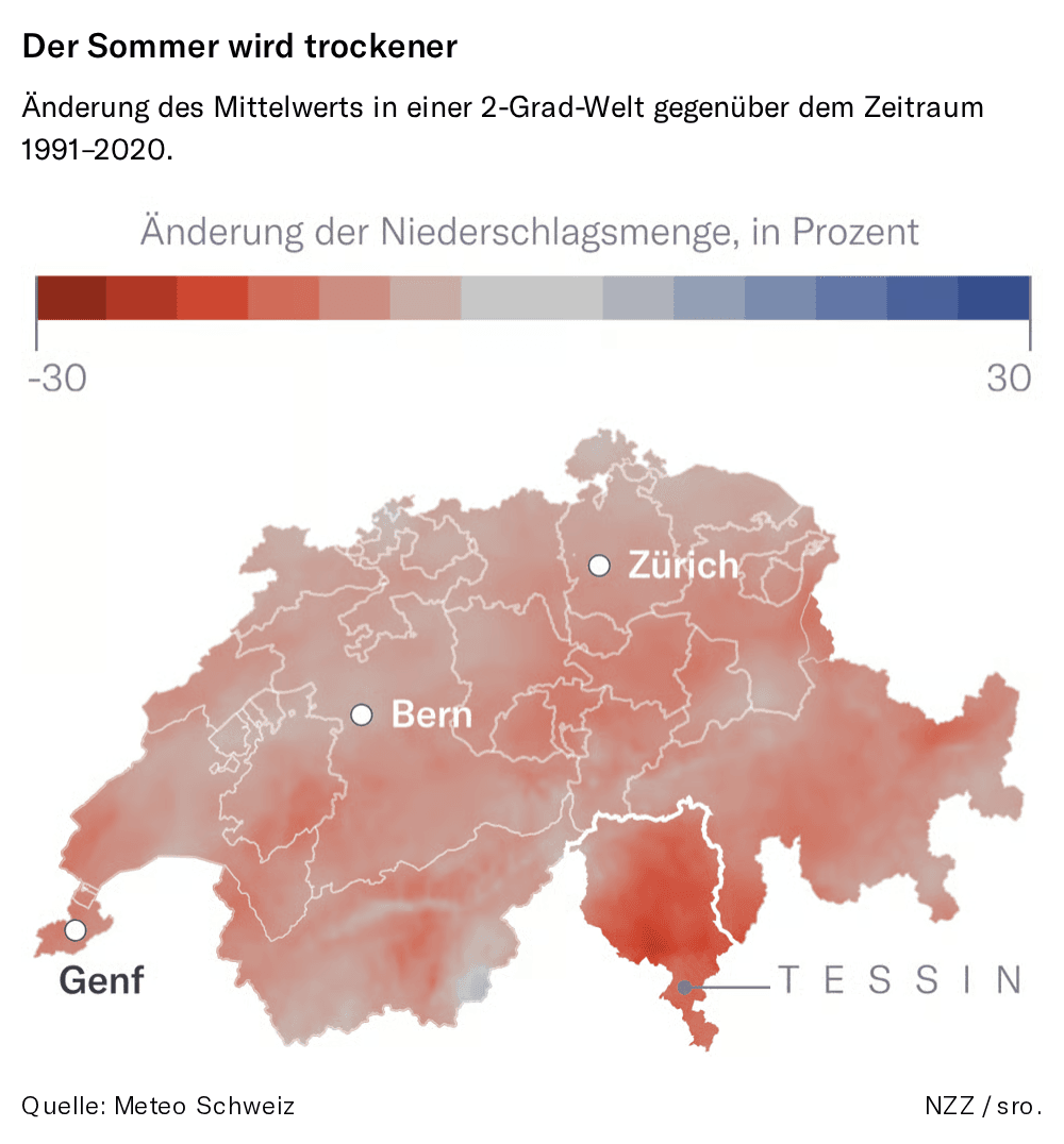 Grafik: Der Sommer wird trockener