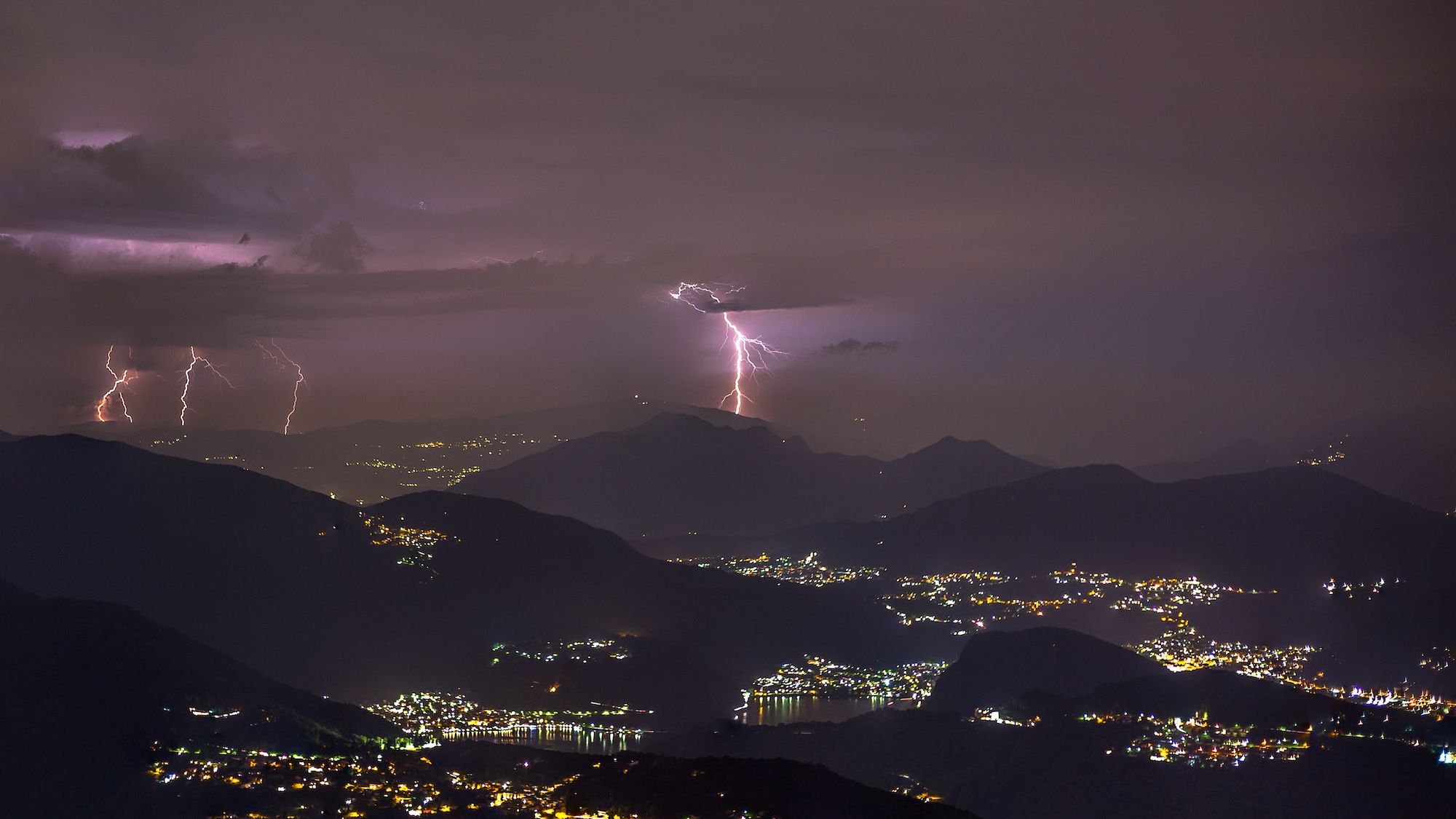 Gewitter über Lugano