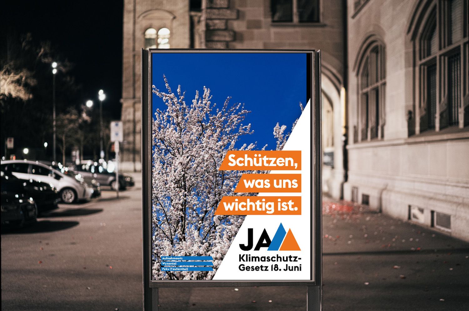 Abstimmungsplakat zum Klimaschutzgesetz