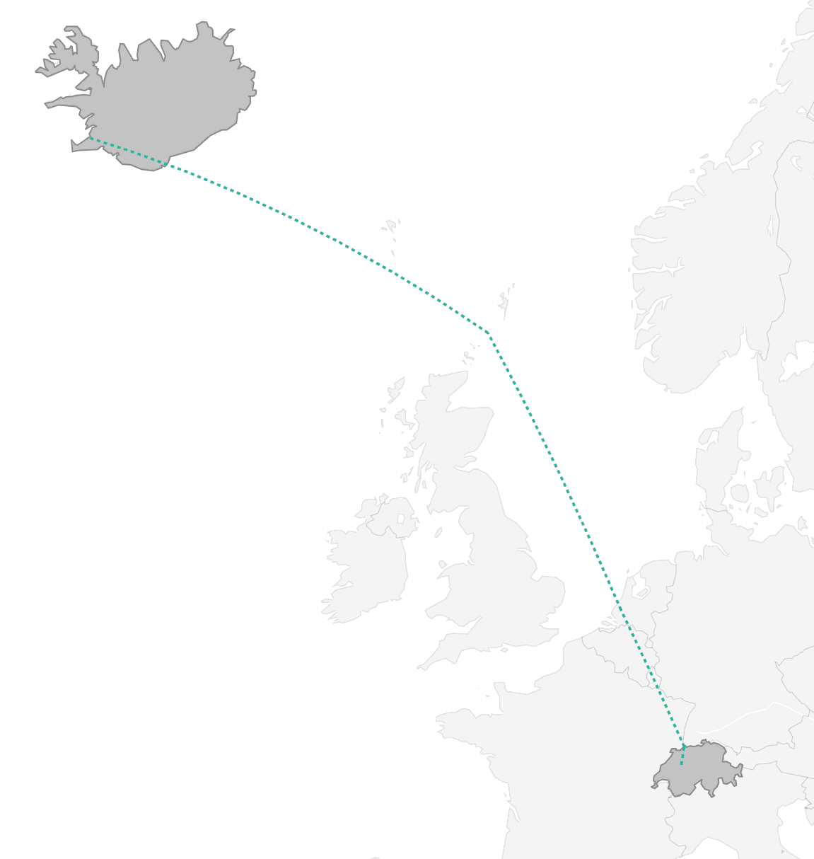Schematische Darstellung der Route