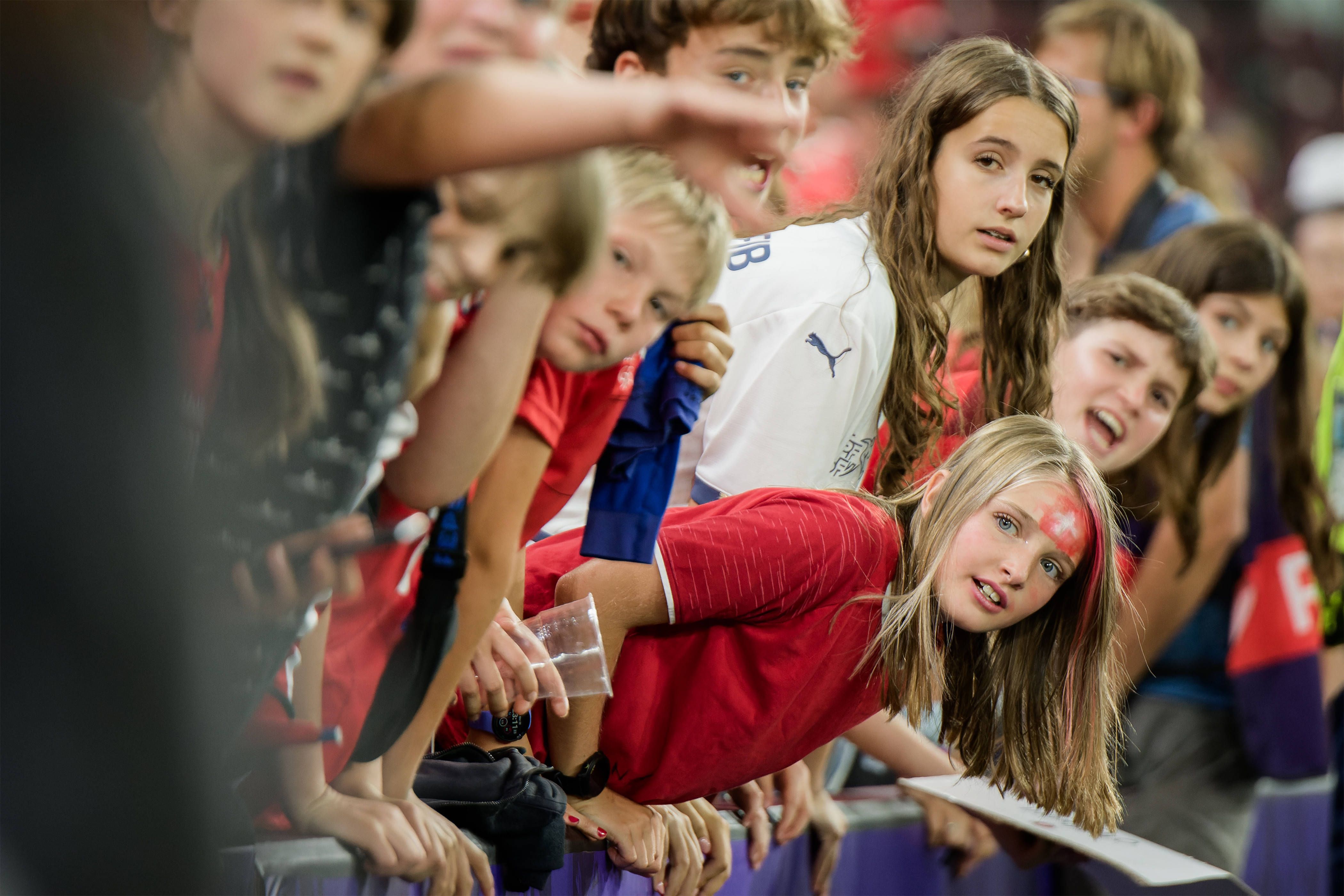 Jeunes supporters de l'équipe nationale suisse