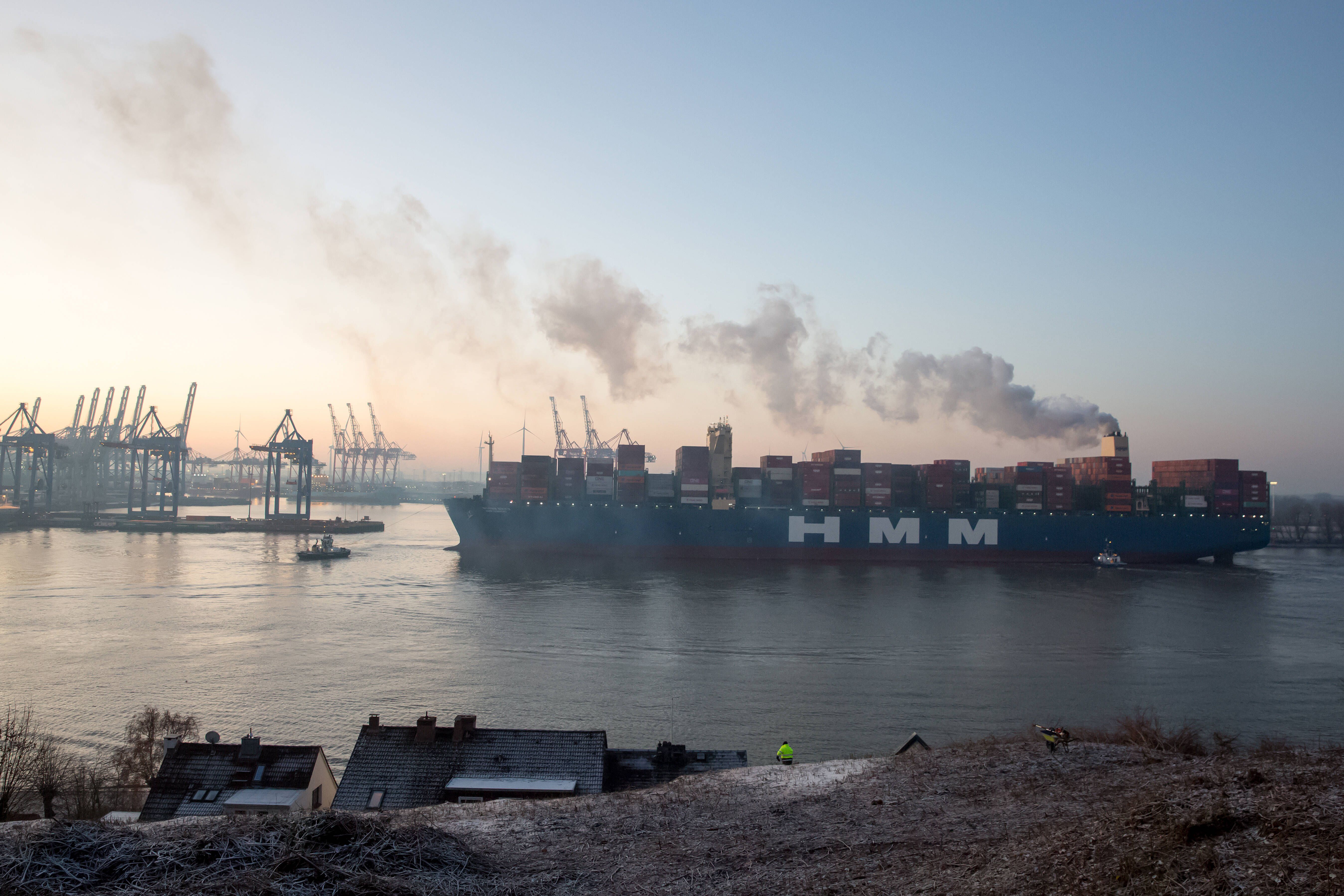 Früher produzierten Containerschiffe viel Rauch – das ist nun vorbei.