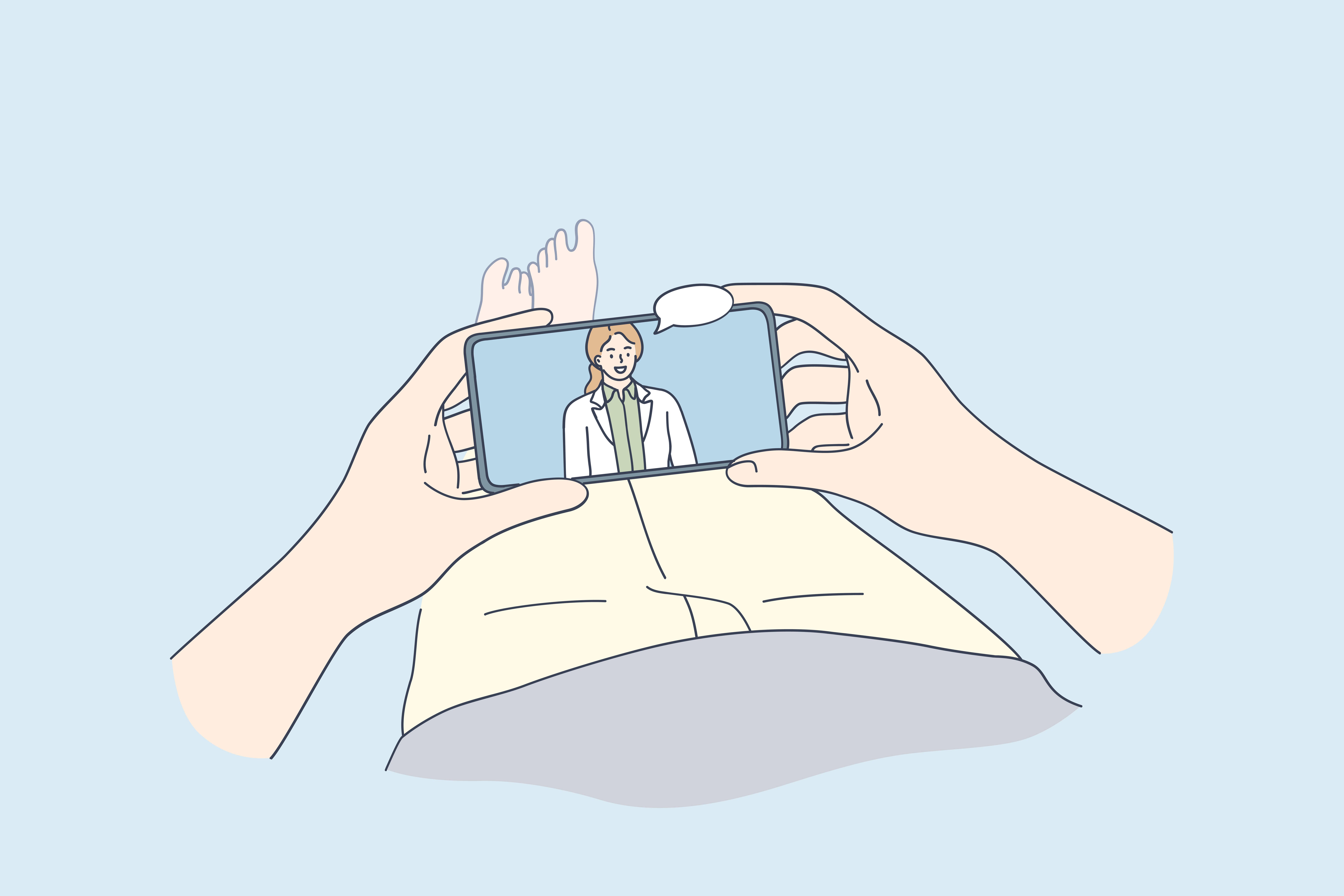 Illustration zu medizinischer Versorgung über das Mobiltelefon