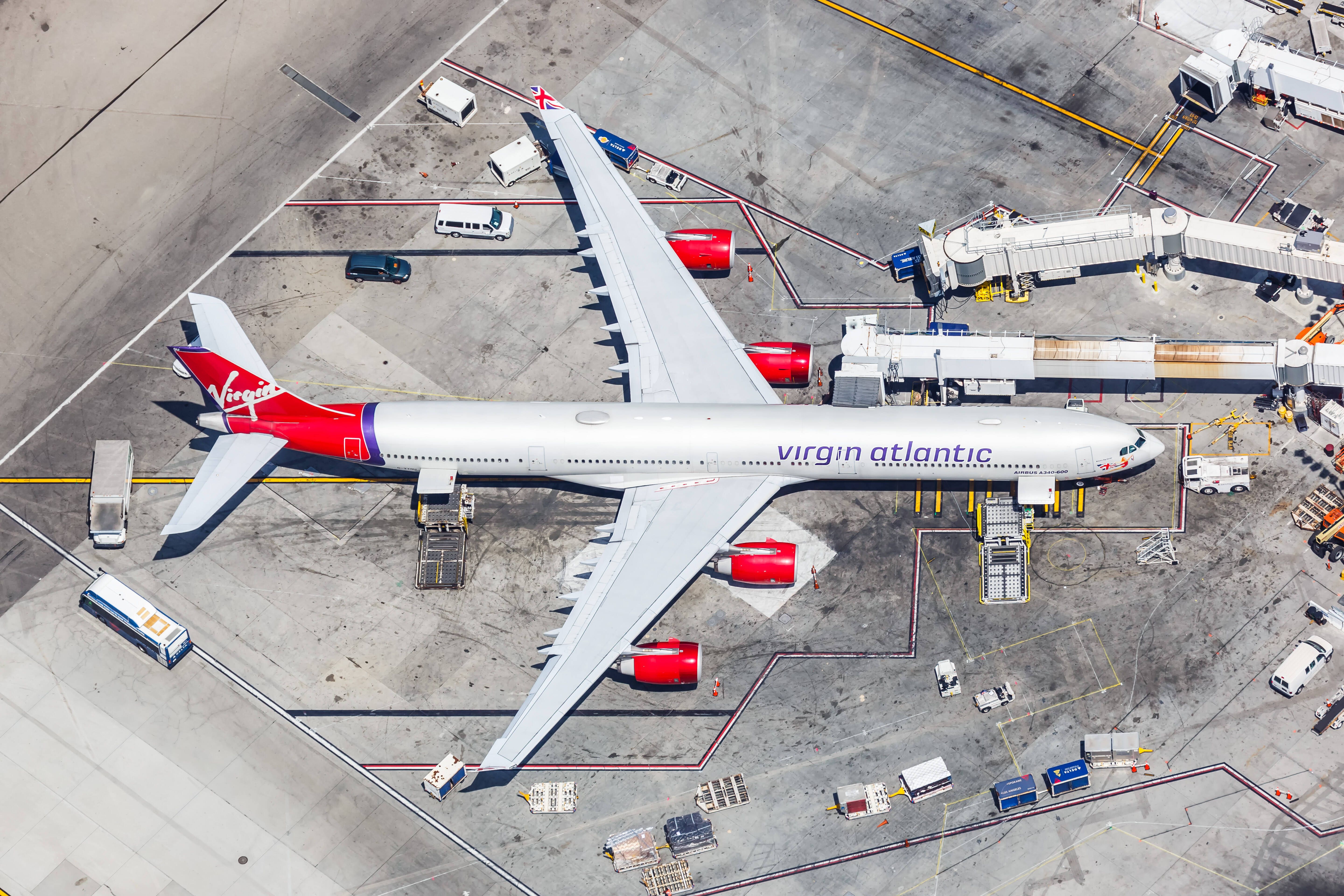 Eine Passagiermaschine der Virgin Atlantic Airlines