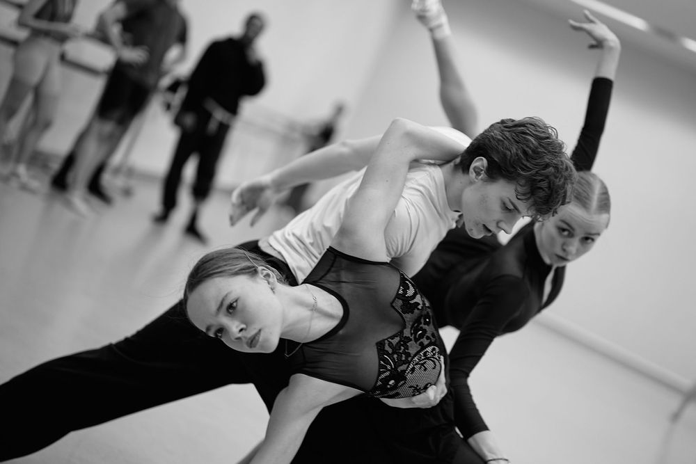 Danseuses et danseurs du Junior Ballet lors des répétitions de "The Butterfly Effect".