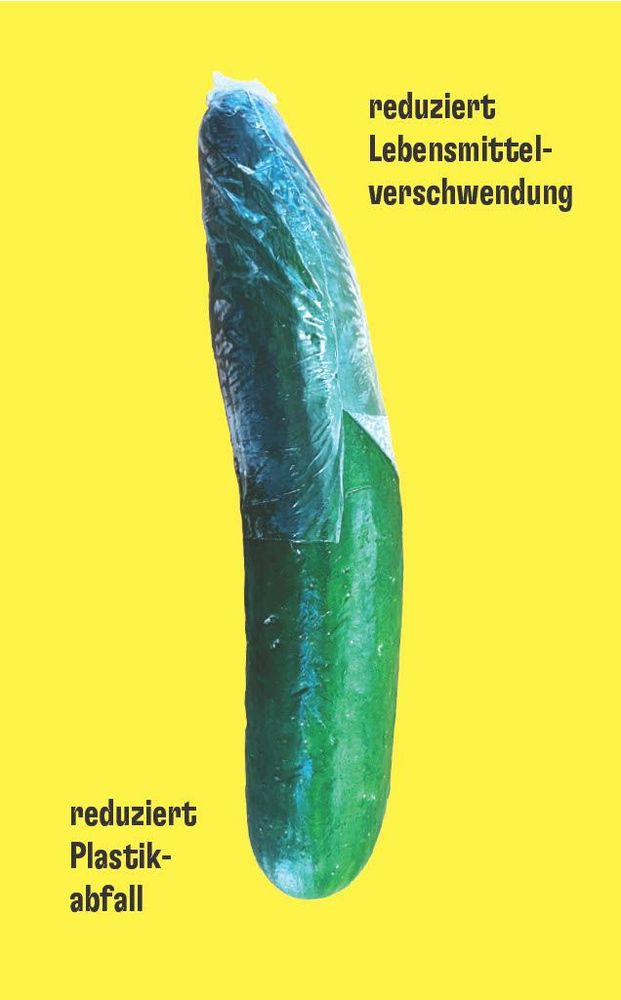 Was ist nachhaltiger: Die Gurke mit oder ohne Plastikverpackung zu kaufen? Die Grafik stammt aus dem Buch «Das 60%-Potenzial: Mit Marketing für grünen Konsum begeistern» von Johanna Gollnhofer und Jan Pechmann, Campus Verlag, 2024. Foto: PD