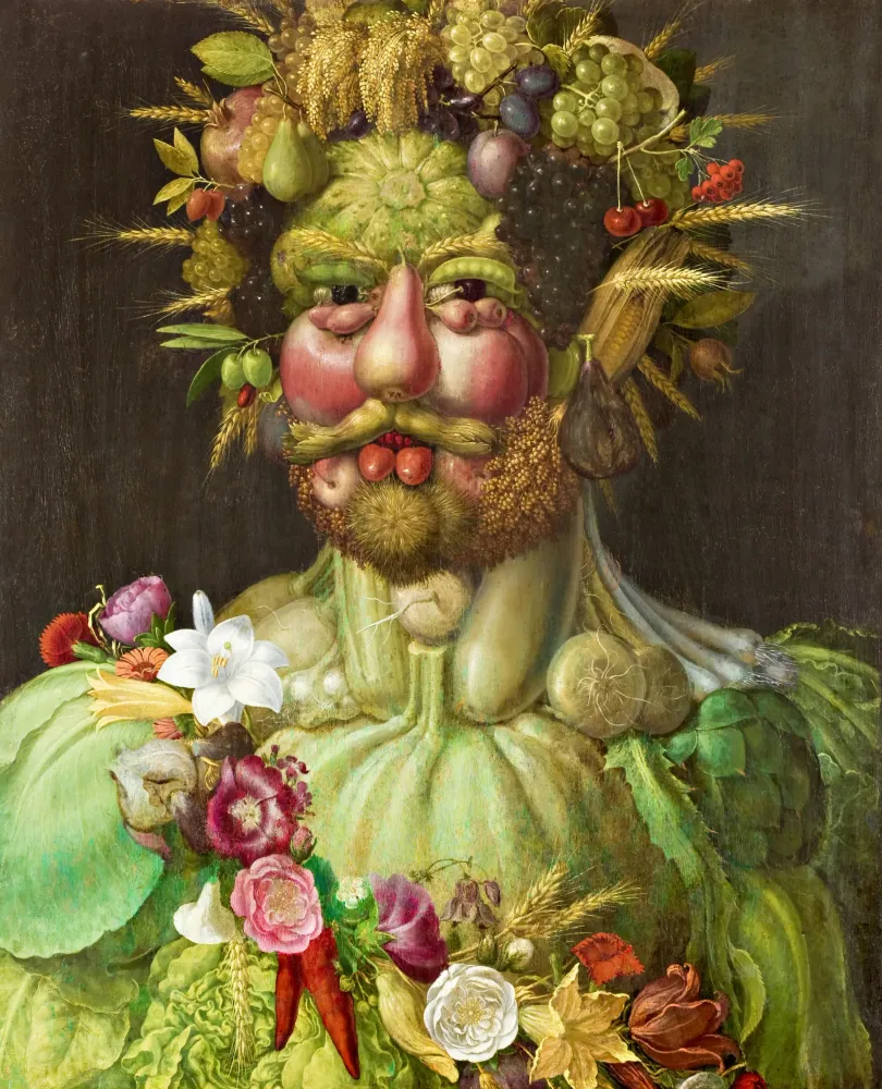 Fisetin ist in vielen Gemüse- und Obstsorten enthalten: Giuseppe Arcimboldos Porträt von Kaiser Rudolf II. als «Vertumnus» (1591).