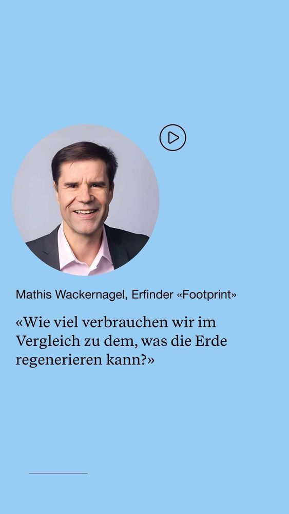 «Wie viel verbrauchen wir im Vergleich zu dem, was die Erde regenerieren kann?»