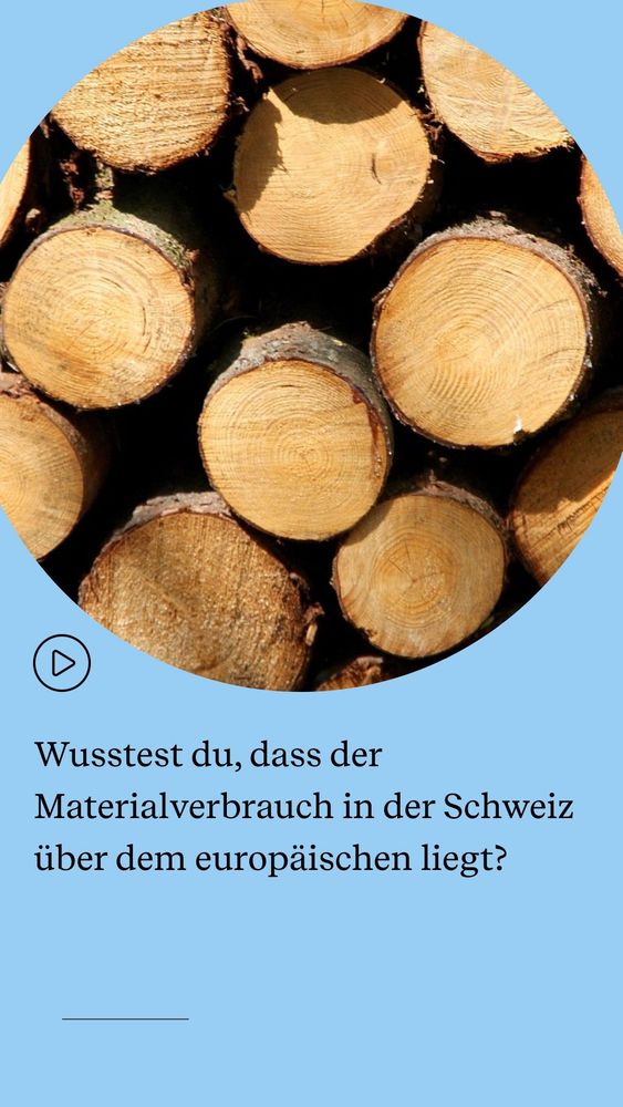 Materialverbrauch in der Schweiz uber dem europaischen liegt?