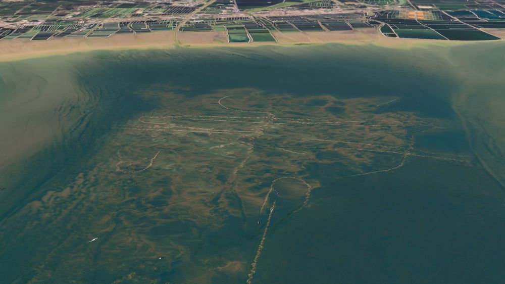 Sogar aus dem All sichtbar: Bilder aus dem Film «Ocean» zeigen, wie Grundschleppnetze den Meeresboden aufwühlen.