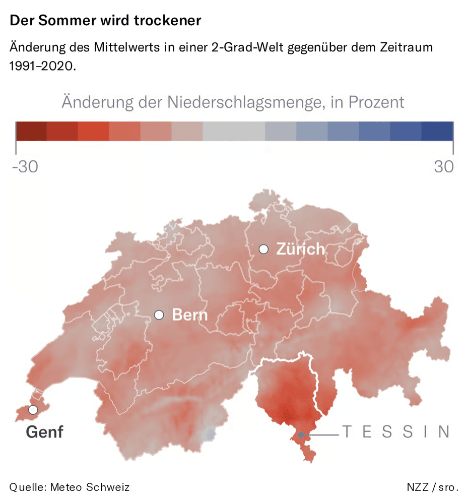 Grafik: Der Sommer wird trockener