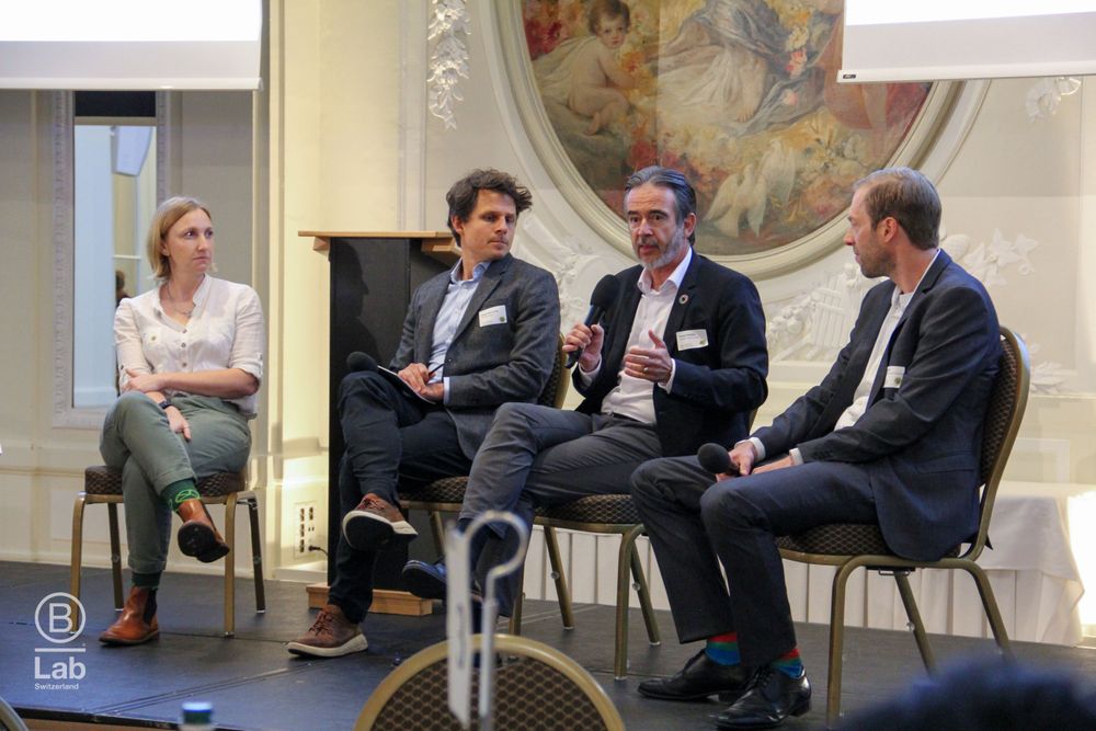 Bild des Eröffnungsgespräch mit Alissa Monk, Dominic Hofstetter und André Hoffmann