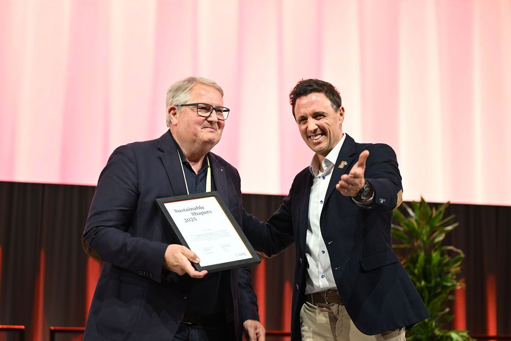 Albin Kälin bei der Verleihung der Auszeichnung Sustainable Shaper 2025 in Bern