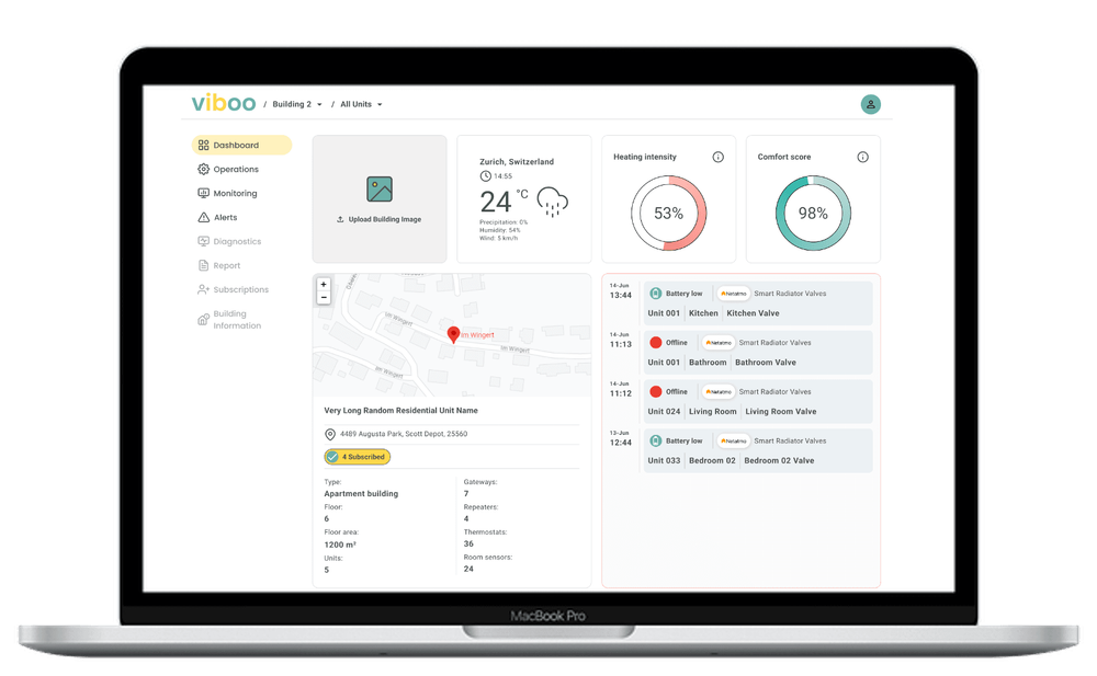 Images de l'application web de viboo
