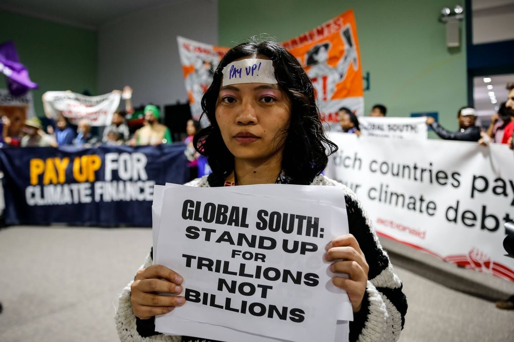 Aktivisten forderten am Samstag die Diplomaten der Entwicklungsländer auf, Baku ohne Deal zu verlassen.