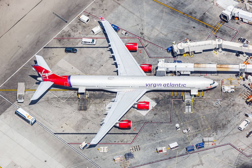 Eine Passagiermaschine der Virgin Atlantic Airlines
