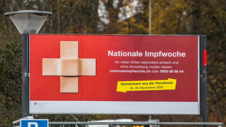 Plakat zur Nationalen Impfwoche der Schweiz, welche Mitte November statt gefunden hat.