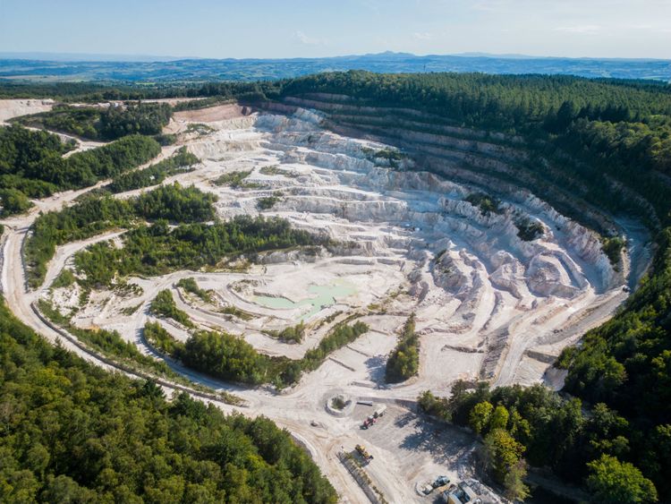 Das Kaolin-Bergwerk in der Auvergne, wo Lithium abgebaut werden soll.