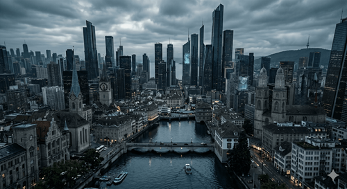 Dystopie Zürich überbevölkert und zubetoniert. 
